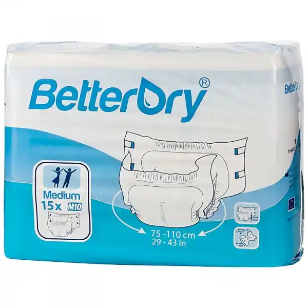 BetterDry Erwachsenen- Windeln mit Folie - Gr. Medium (M10) Direkt Vom Hersteller