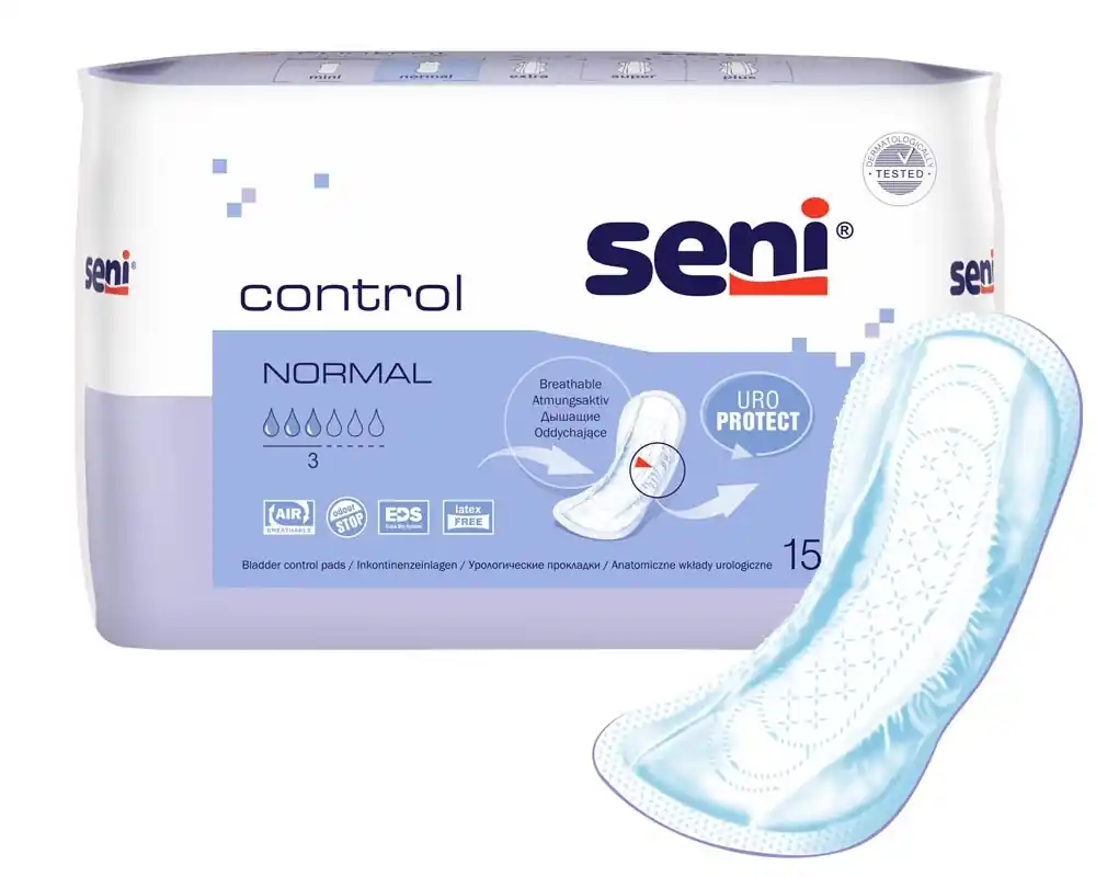 SENI Control NORMAL - Inkontinenzeinlagen - 15 Stück Einzelpack Markenware