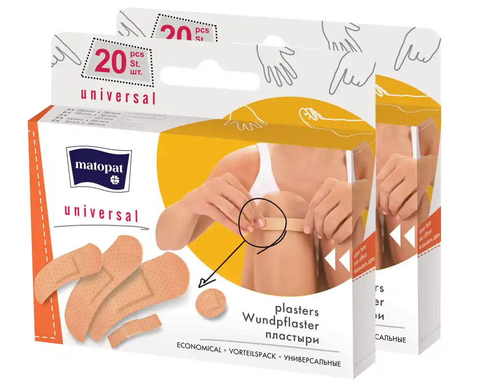 Wundpflaster - Set verschiedene Größen und Formen - 2x20 Stück Expressversand
