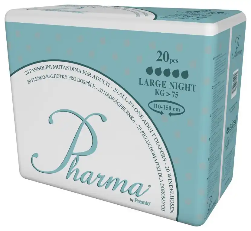 Neue Kollektion Pharma Slip - Windeln mit Folie - Nachtwindel - Gr. Large - 20 Stück Packung