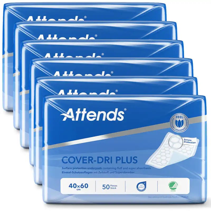 Schnäppchen ATTENDS Cover-Dri Plus - Bettschutzeinlagen 40 x 60cm (300 Stück)