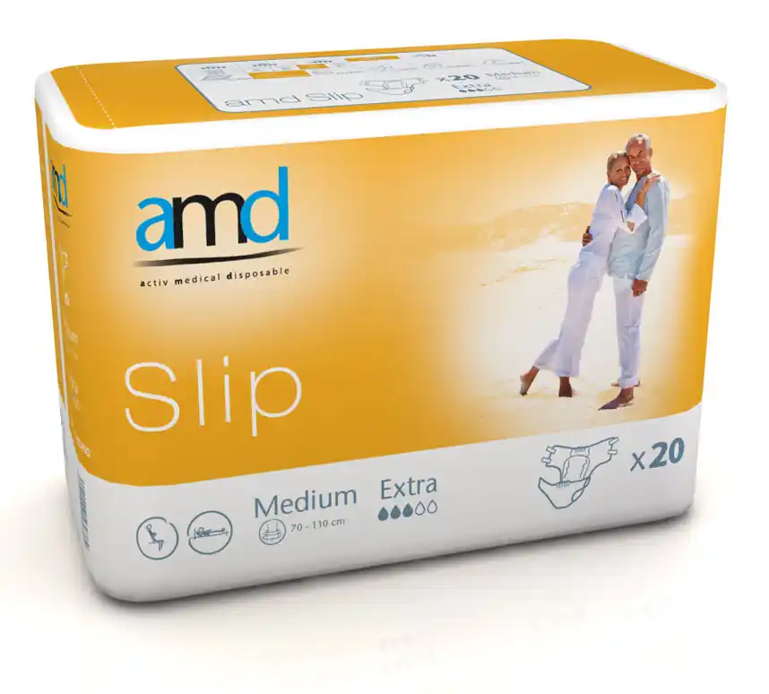 Preisreduziert AMD SLIP - (EXTRA) - Inkontinenzwindeln - Gr. Medium (M) - 20 Stück