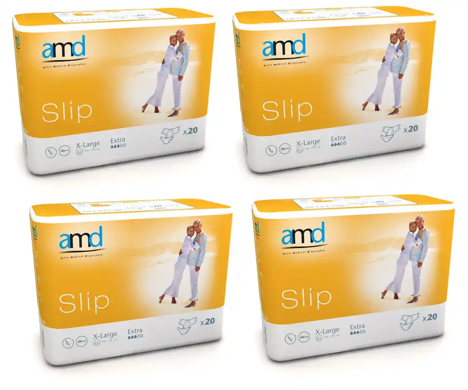 Neu Im Sortiment AMD SLIP - (EXTRA) - Inkontinenzwindeln - Gr. X-Large (XL) - 4x20 St. Karton