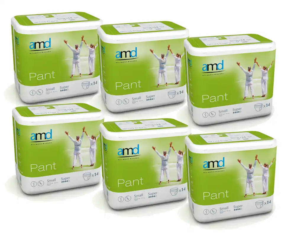 Günstig AMD Pant (SUPER) - Inkontinenzpants - Gr. Small (S) - 6x14 St. Karton