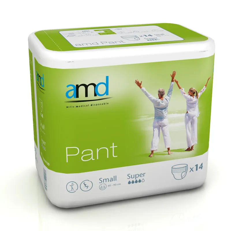 AMD Pant (SUPER) - Inkontinenzpants - Gr. Small (S) - 14 Stück Beutel Neu