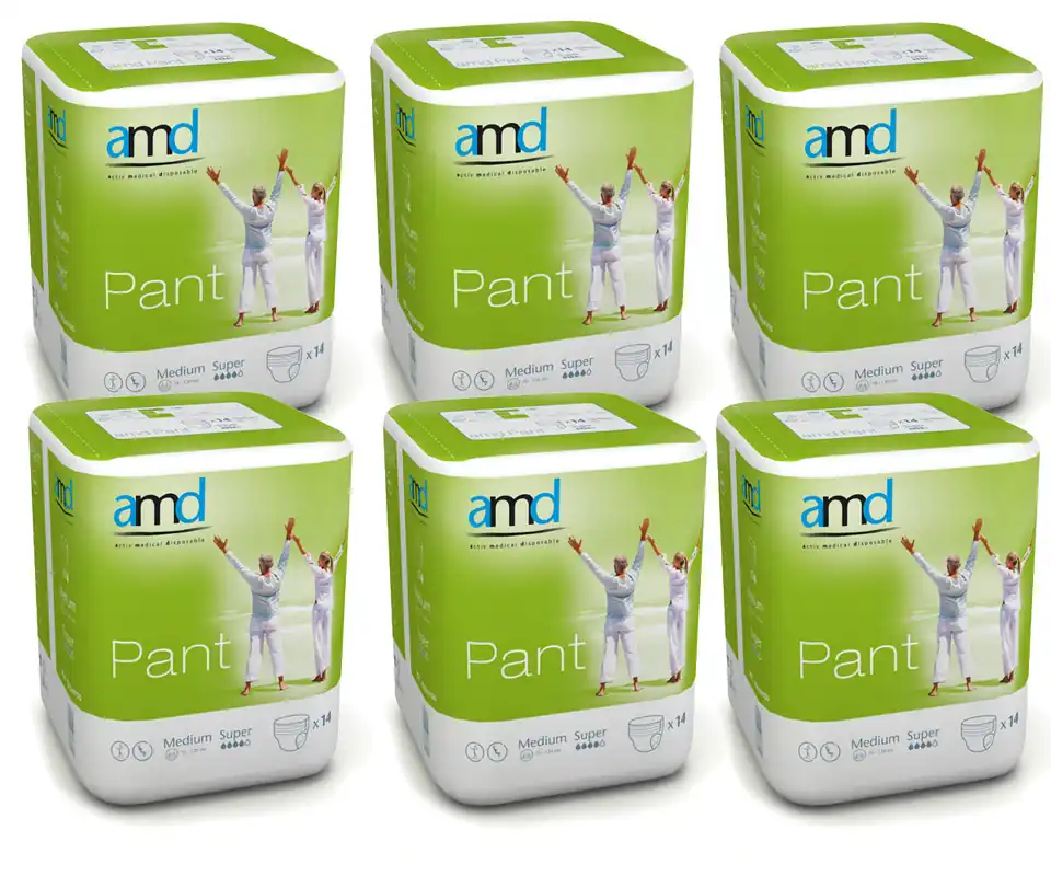 AMD Pant (SUPER) - Inkontinenzpants - Gr. Medium (M) - 6x14 St. Karton Super-Preis