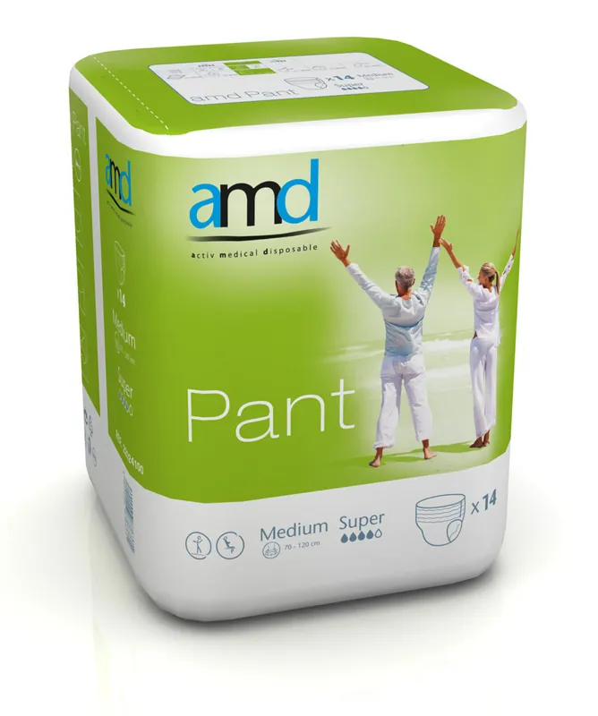AMD Pant (SUPER) - Inkontinenzpants - Gr. Medium (M) - 14 Stück Beutel Markenware