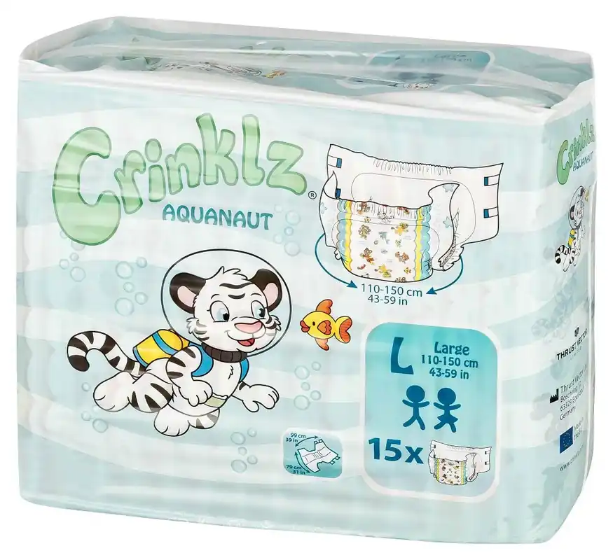 Crinklz "Aquanaut" Windeln mit lustigen Taucher Motiven - Large (L) Zertifiziert