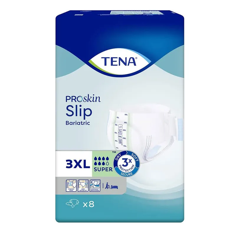 Markenprodukt TENA Slip Bariatric Super - Windeln Gr. 3XL - XXXL (175-244 cm) - 8 Stück Pack