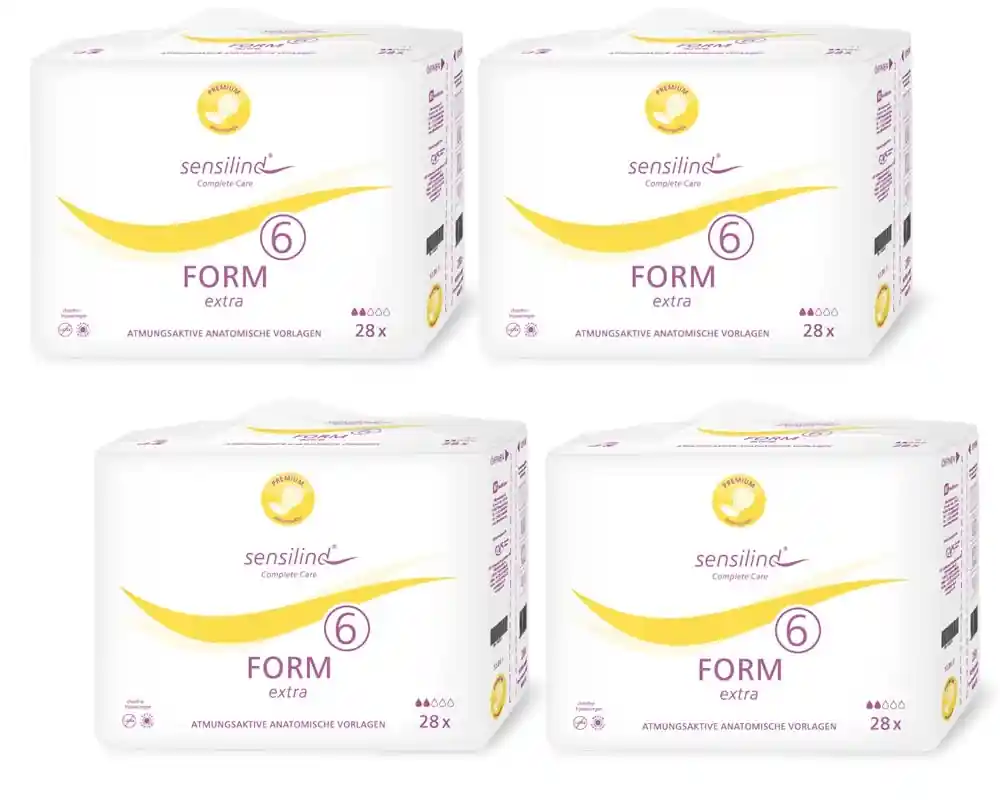 Sensilind Form "EXTRA 6" - anatomisch geformte Inkontinenzvorlagen - 4x28 Stück Zertifiziert