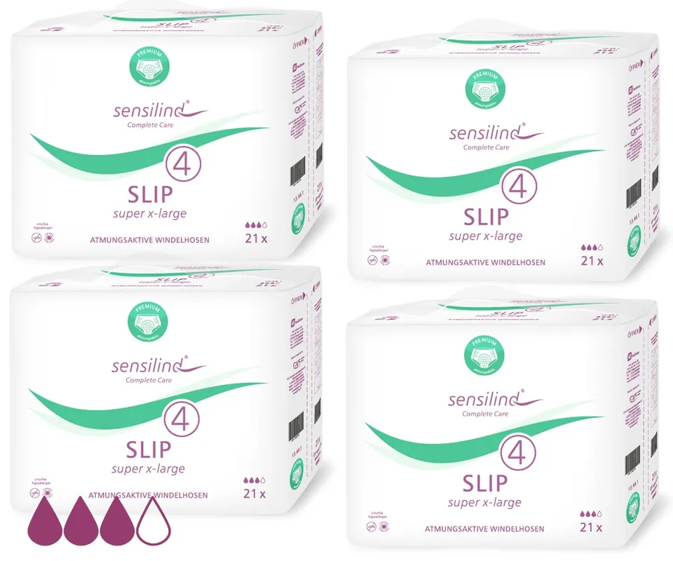 Sensilind SLIP - SUPER X-Large (XL) - Inkontinenzwindeln - 4x21 Stück Top-Preis