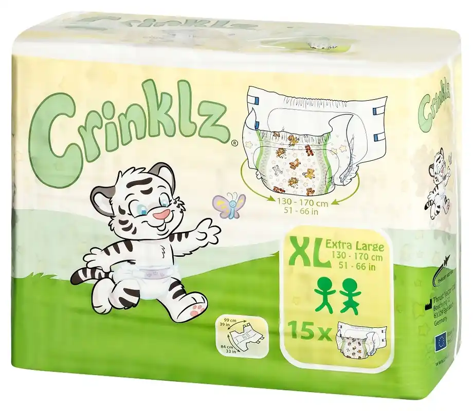 Crinklz Windeln "Original" mit lustigen Bärchen Motiven - Extra Large (XL) Schnäppchen