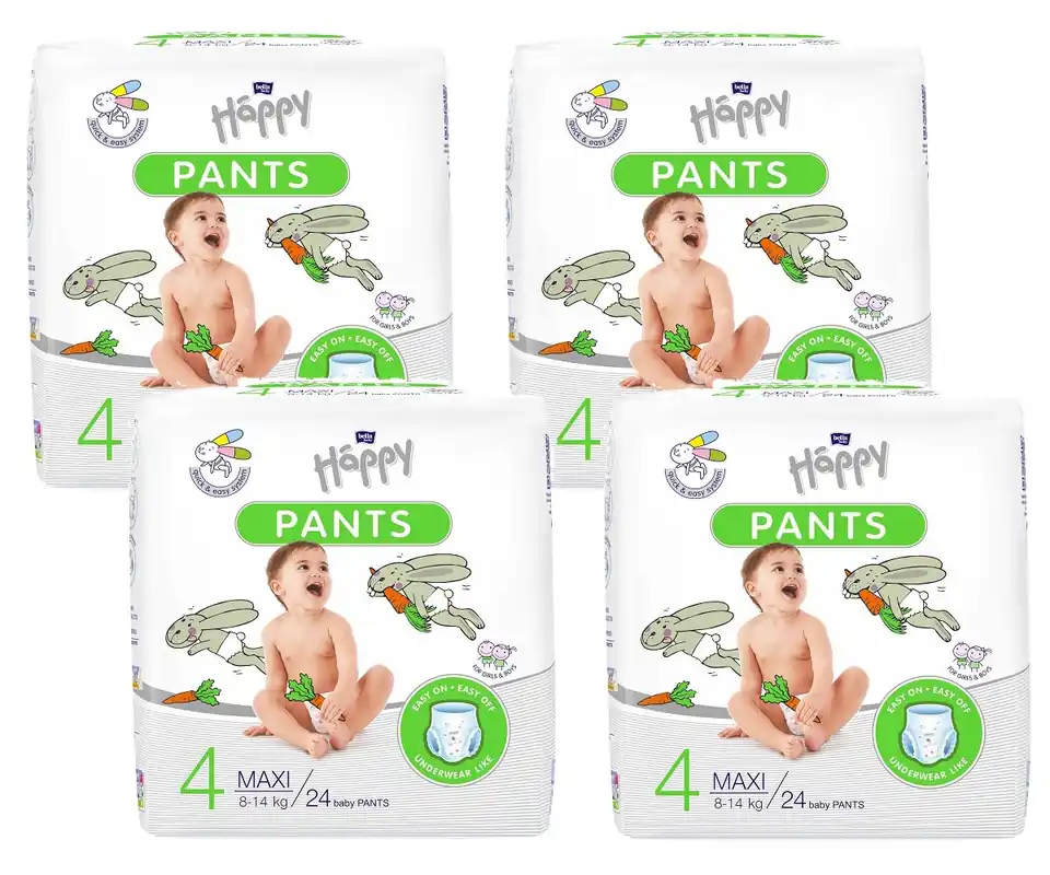 Bestpreis Bella Happy PANTS - Gr. 4 Maxi 8-14kg - 4x24 St. Karton