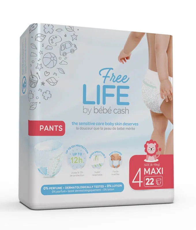 Neu Im Sortiment Bebe Cash Freelife Pants 4 | Maxi 8 - 15 kg | 22 Stück