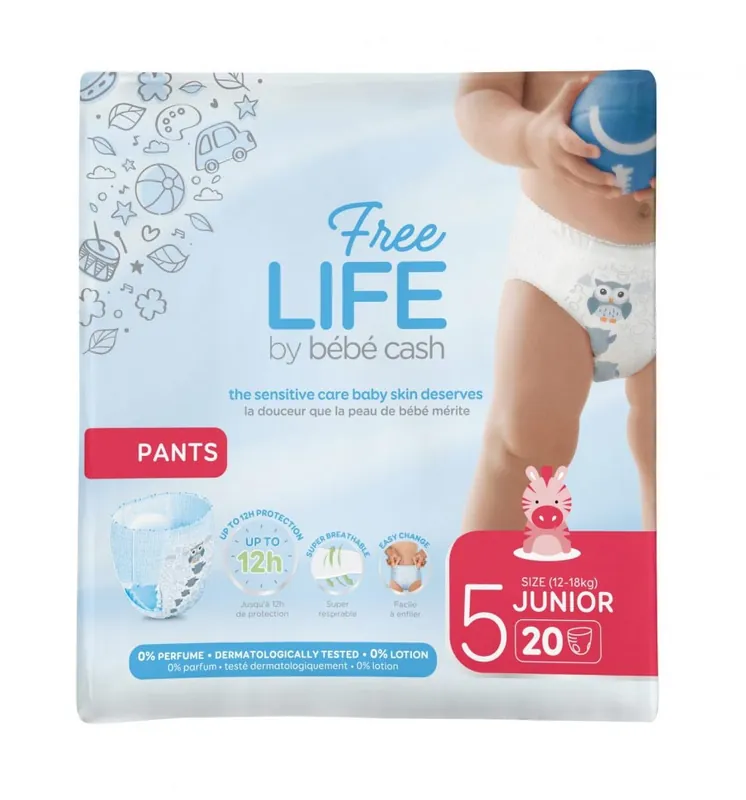 Bebe Cash Freelife Pants 5 | Junior 12 - 17 kg | 20 Stück Garantierte Lieferung