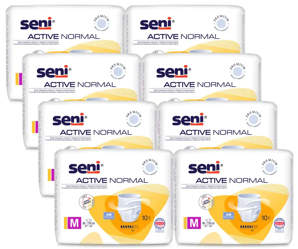 Versand Am Gleichen Tag SENI Active NORMAL Inkontinenz-Pants MEDIUM | 8x10 (80) Stück