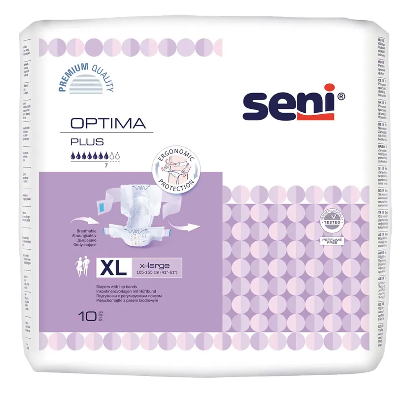 SENI Optima PLUS - mit Hüftbund, Gr.4 EXTRA LARGE 10 St. Packung Nur Heute