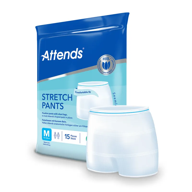 Preisknaller ATTENDS Stretch Pants - Netzhosen mit Beinansatz - 15er Pack - M