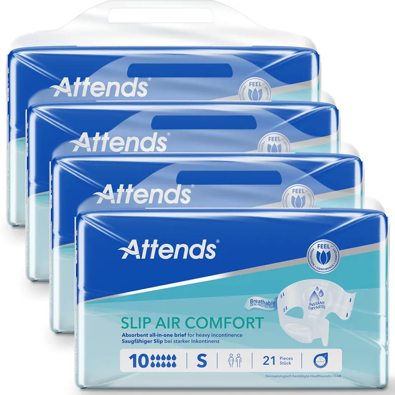 ATTENDS Slip AIR Comfort 10 - Small (S), Inkontinenzwindeln, 84 (4x21) Stück Online Kaufen