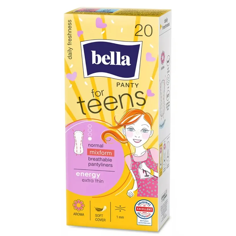Bella für Teens Slipeinlagen (ENERGY) - 20 Stück Pack Geprüft