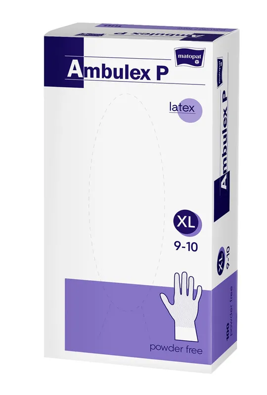 Ambulex Einmalhandschuhe Latex puderfrei 100 Stück Größe XL Sale