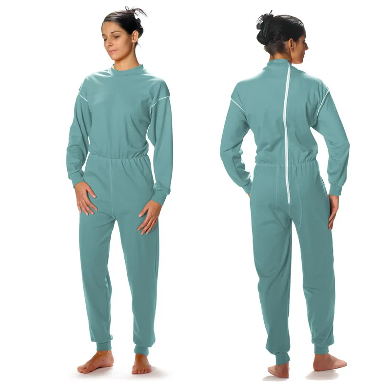 JANUS Pflegeoverall 7016, lange Ausführung mit langem Arm undBein, unisex, mit schrägen Rückenreißverschluss M strelitzie Top-Angebot