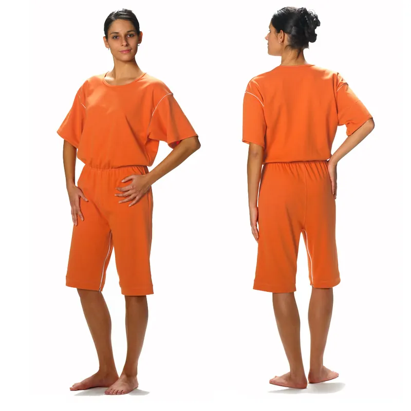 Angebot JANUS Pflegeoverall 7014, kurze Ausführung mit Viertelarm für Damen und Herren mit Beinreißverschluss M strelitzie