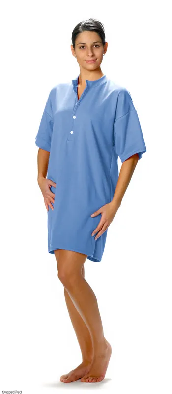 CAREWEAR Pflegehemd 8005, kurzärmlig für Damen und Herren mit Knopfverschluss M fichte Rabatt