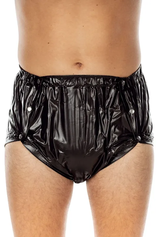 Suprima PVC-Slip - seitlich knöpfbar für Frauen & Männer - No. 9649 L schwarz Aktuell