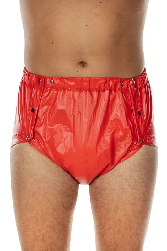 Must-Have Suprima PVC-Slip - seitlich knöpfbar für Frauen & Männer - No. 9649 XL rot
