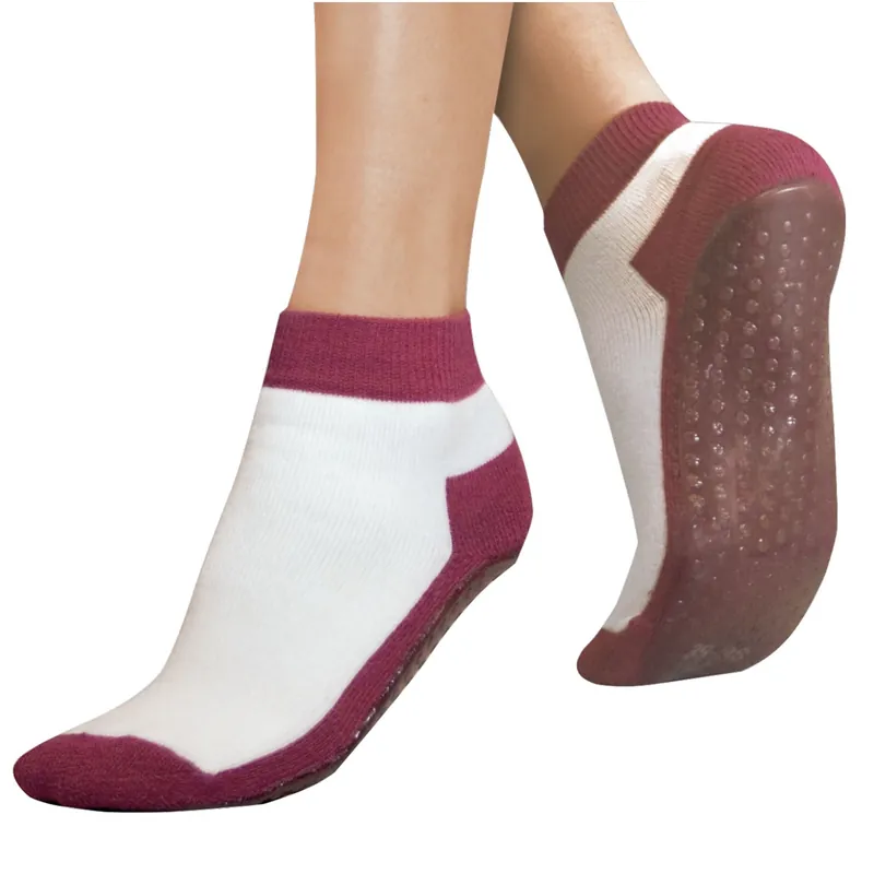 Suprima Anti-Rutsch-Socken für Damen & Herren in bourdeaux vollflächig gummiert Gr. 39-42 Nur Heute