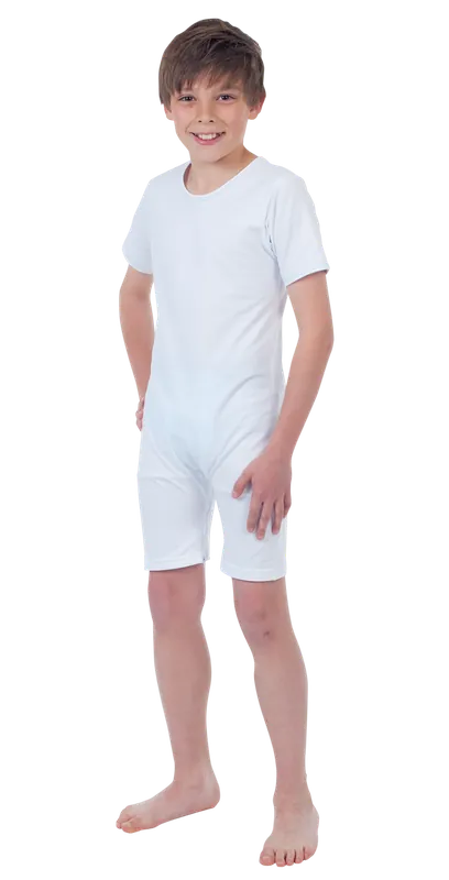 Nur Heute Suprima Pflegebody - kurzer Arm - für Kinder, weiß - 4700 - Gr. 134/140