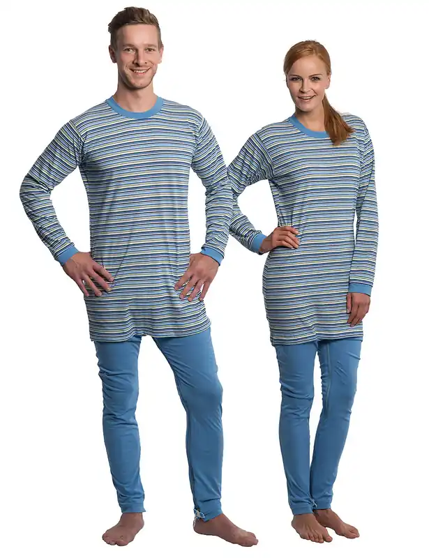 Meistverkauft Suprima Pyjama Pflegeoverall, lang, mit schrägem Rücken- Reißverschluss, Unisex - 4708 L
