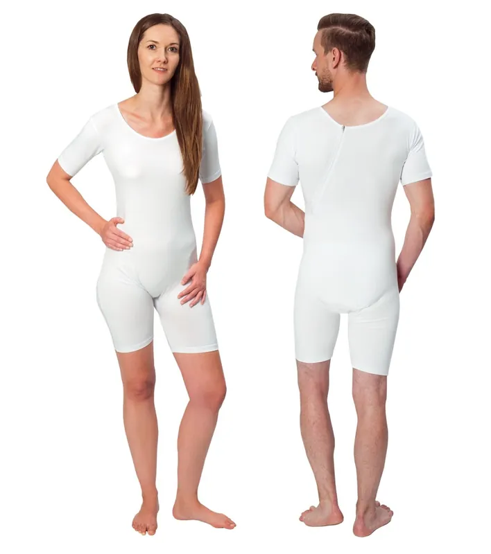 Suprima Pflegebody, Kurzarm mit Rückenreißverschluss, für Damen und Herren, weiß, 4695 L Online Kaufen