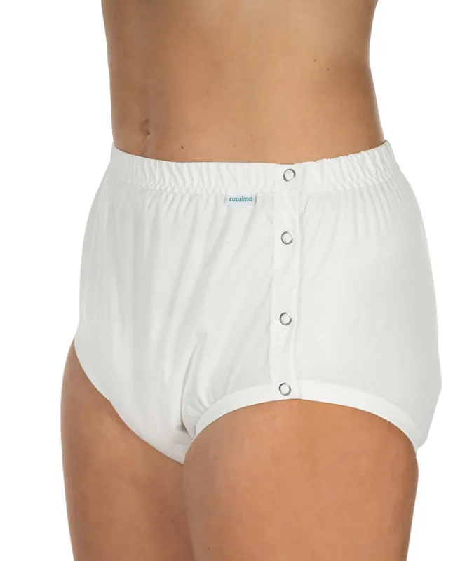 Suprima PU-Slip 1288 - seitlich knöpfbar mit breitem Komfortbund, für Frauen & Männer XL Echt