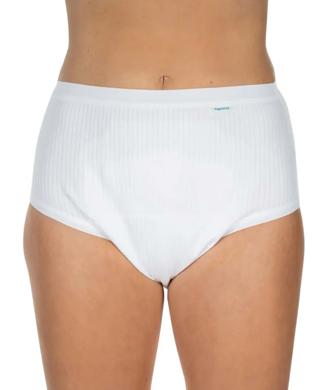 Knallerangebot Suprima Inkontinenzhose - aus Baumwolle mit Nässeschutz, weiß - 1275 Gr.: 40/42