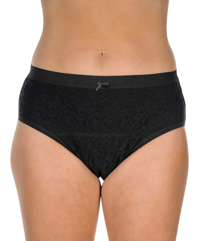 Schnäppchen Suprima LaDonna - Inkontinenz-Slip aus Baumwolle mit Nässeschutz - 1267 schwarz M