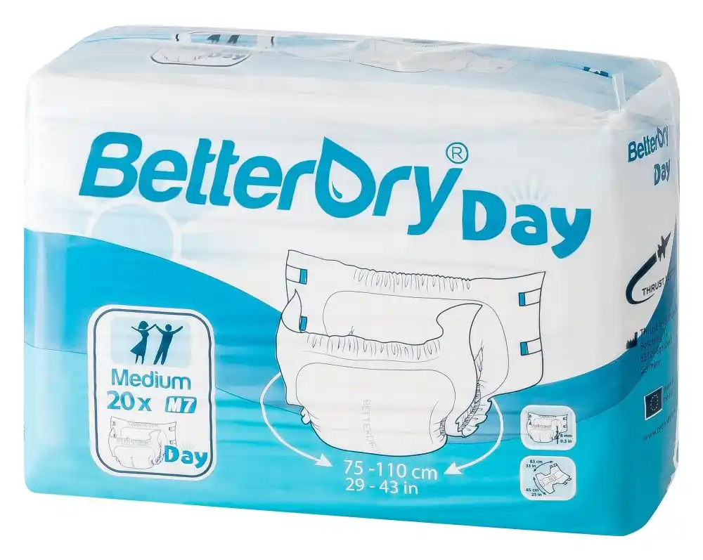 Must-Have BetterDry DAY Erwachsenen- Windeln mit Folie - 20 St.- Gr. Medium (M7)