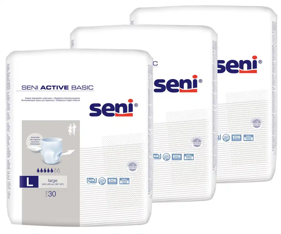 Sofort Bestellen SENI Active BASIC - Inkontinenzslip Large - (3x30 St) Karton