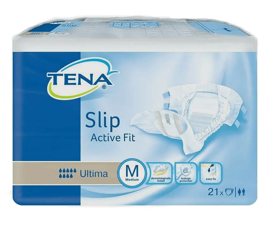 Kracherpreis TENA Slip Active Fit Ultima - Windeln mit Folie - Medium (M) - 21 St. Beutel