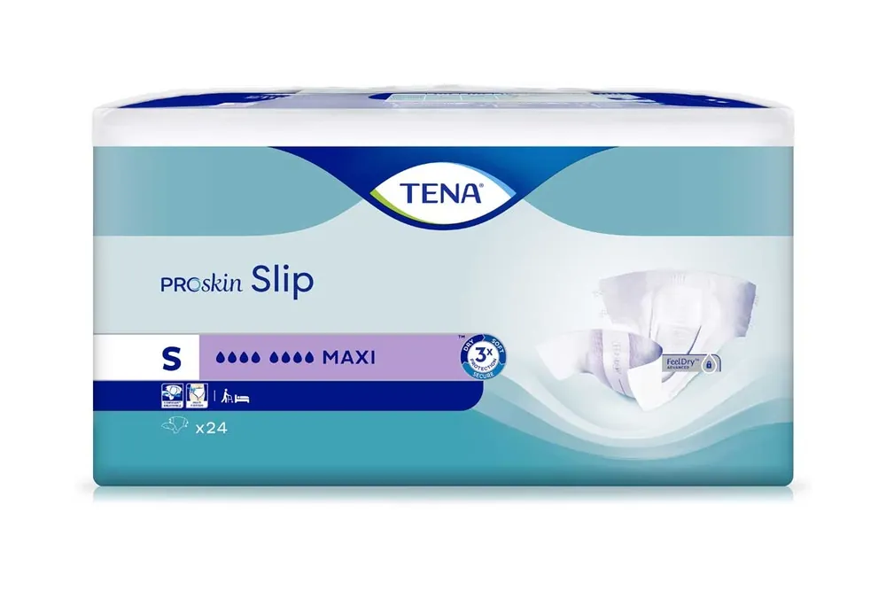 Kracherpreis TENA Slip MAXI - saugstarke Windeln - SMALL 24 Stück Packung