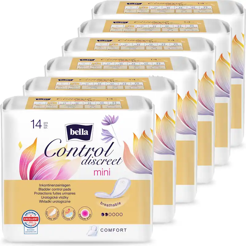 Bella Control Discreet - MINI - Hygieneeinlagen - 6x14 Stück Solange Der Vorrat Reicht