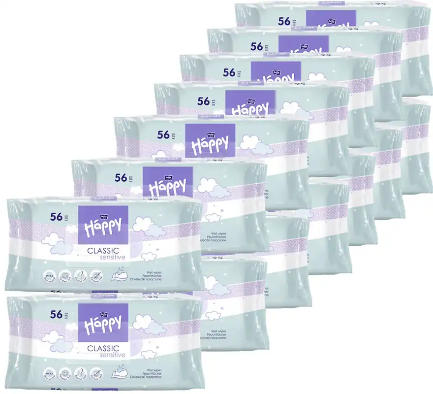 Letzte Chance Bella Happy Feuchttücher CLASSIC Sensitive (14x 56 Stück)