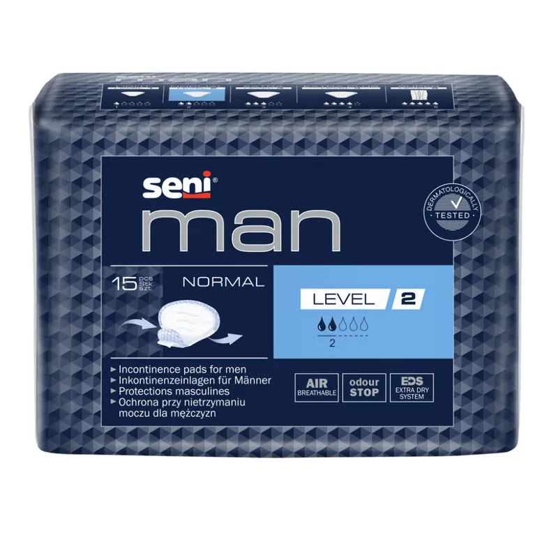 SENI Man NORMAL - LEVEL 2 - 300ml Saugleistung - 15 Stück Einzelpack Top-Seller