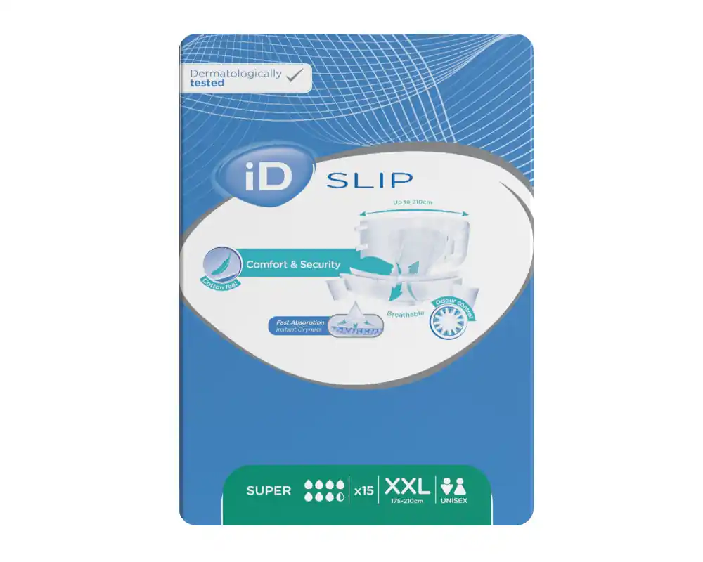 iD Slip SUPER XXL bariatric - Inkontinenzwindeln - 15 Stück Pack Expressversand