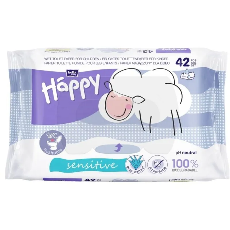 Neu Im Sortiment Bella Happy - feuchtes Toilettenpapier Sensitive - 42 Tücher