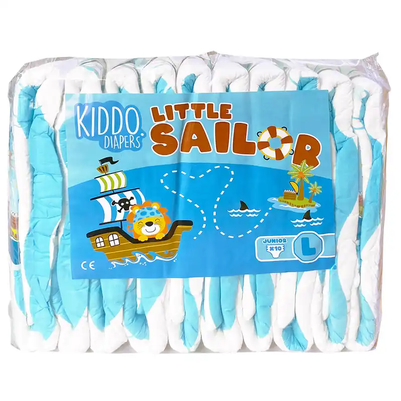 Finale Aktion Kiddo Little Sailor - bunte Folienwindeln für Erwachsene - Large (L)