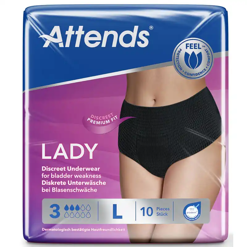 Angebot ATTENDS Lady Discreet Underwear 3 - Pants für Frauen - Large (L)