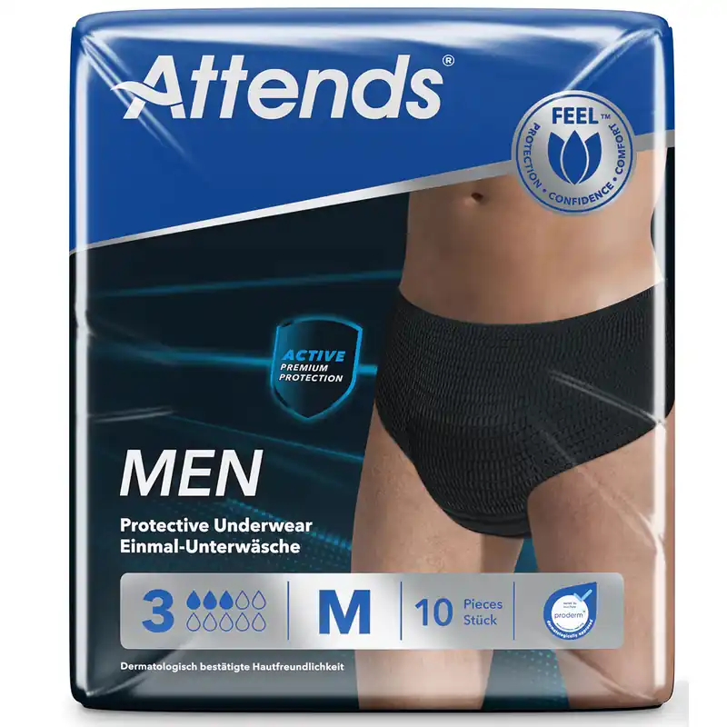 ATTENDS Men Protective Underwear 3 - Medium (M) - 10 St. Pack Bestseller