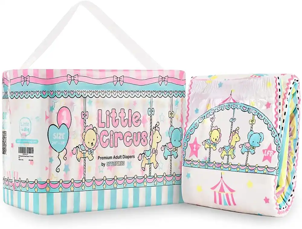Little for Big - Baby CIRCUS - bunte Windeln für Erwachsene | Medium (M) Finale Aktion